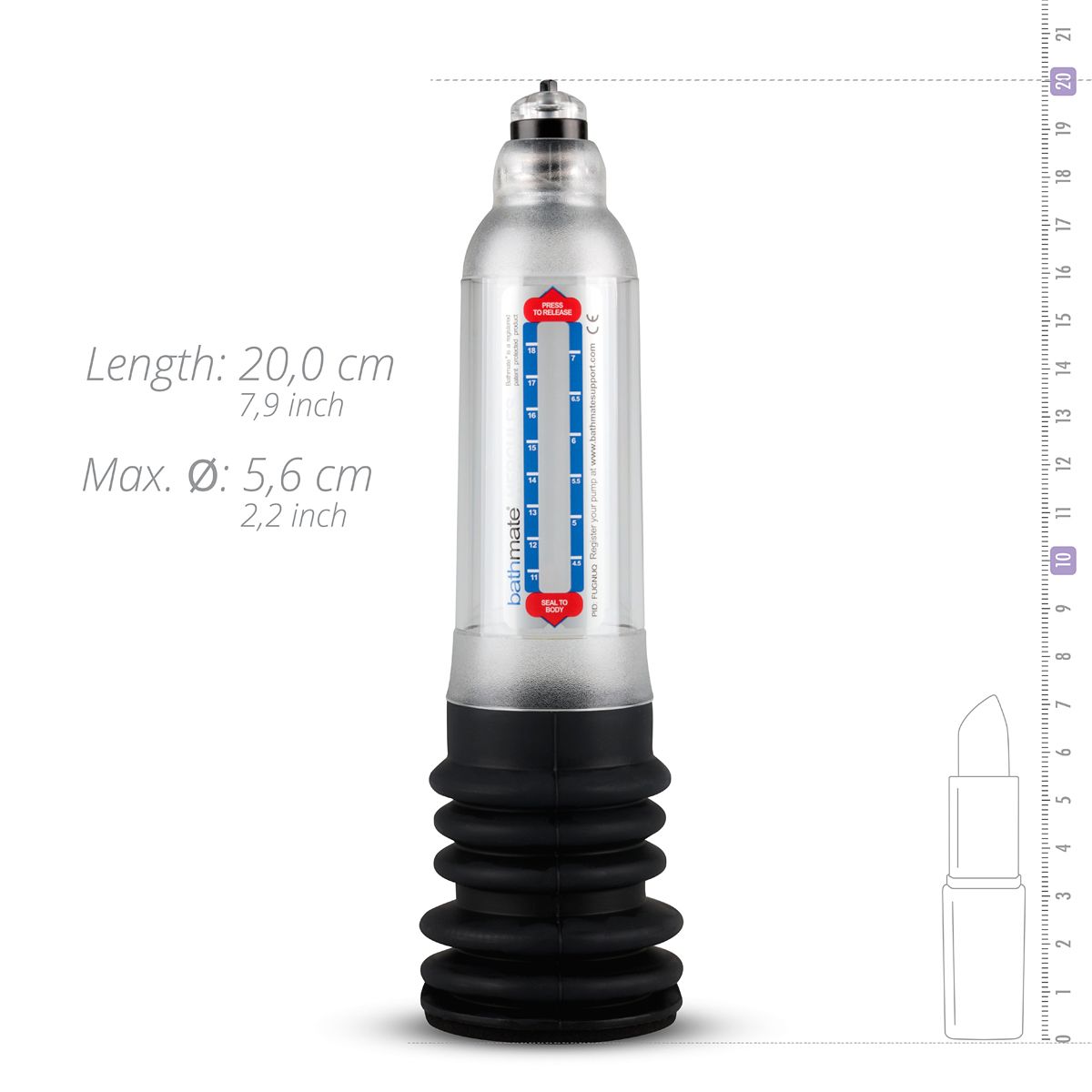 Bathmate Hydro 7 Penis Pump - Clear - Billede 4