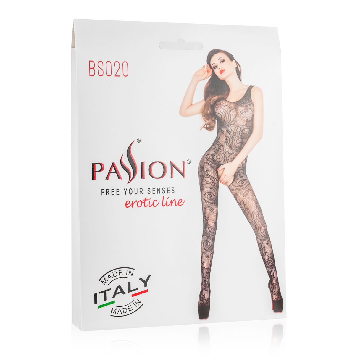 Open Crotch Catsuit Black Mesh - Billede 2