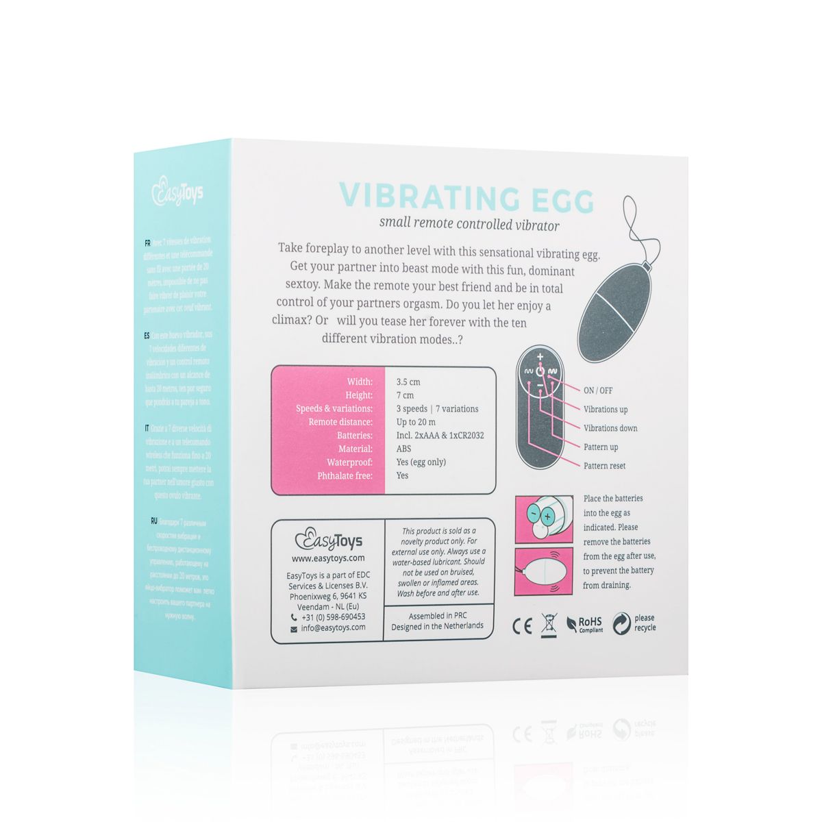 EasyToys - Vibrating Egg - Pink - Billede 8
