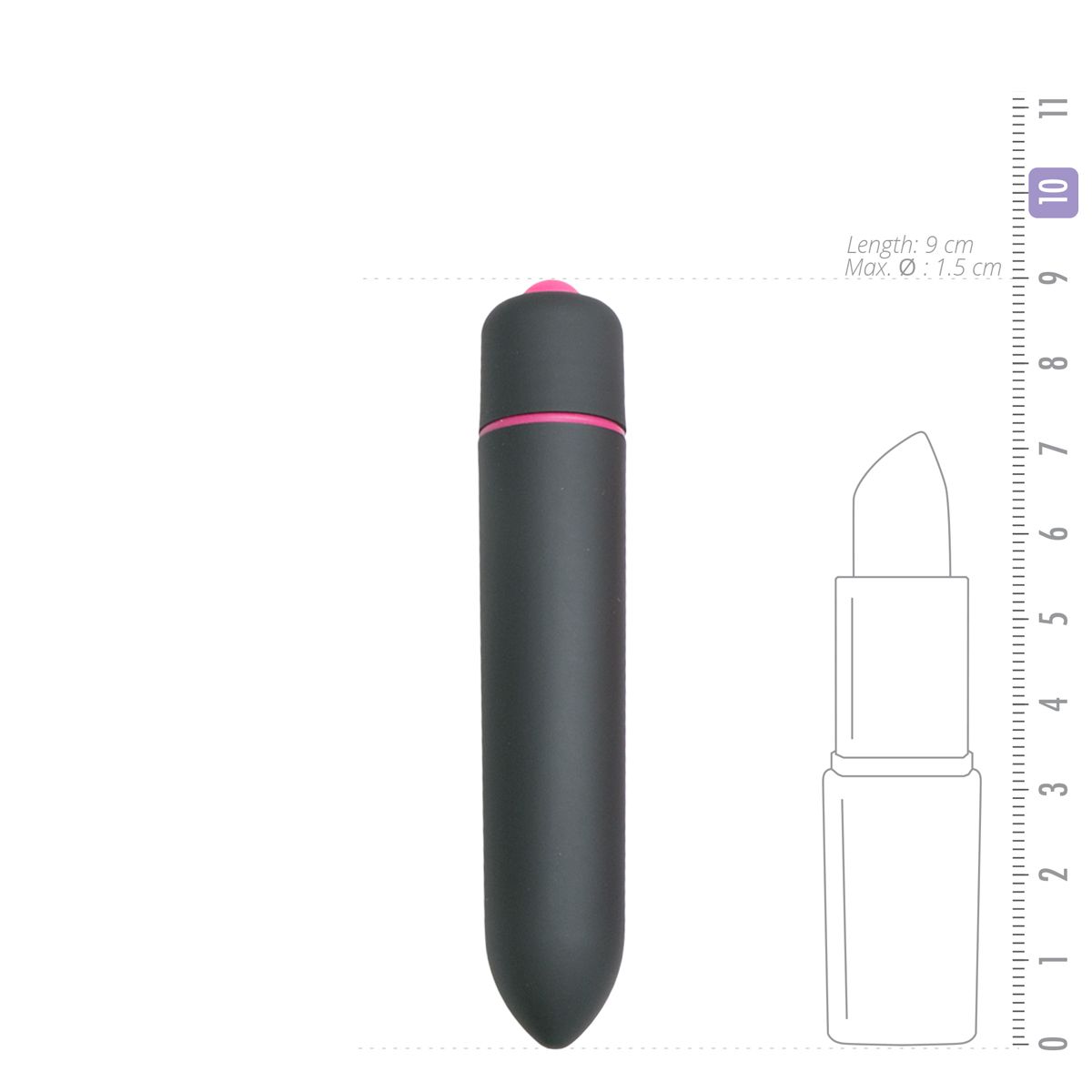 Easytoys 10 Speed Bullet Vibrator - Black - Billede 3