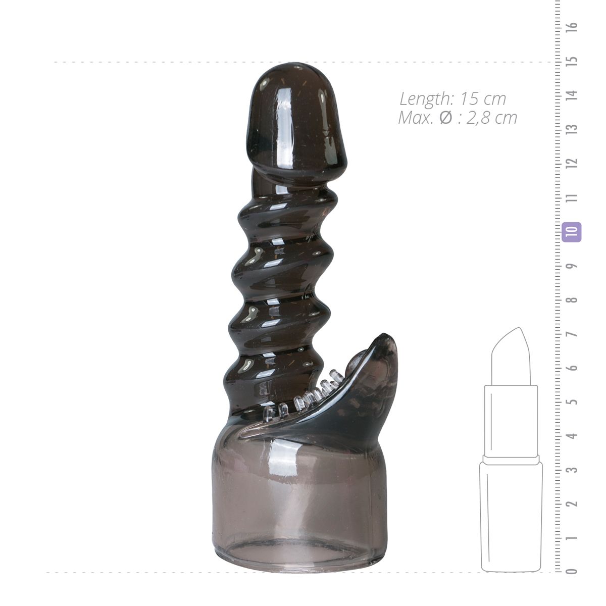 Easytoys Spiral Wand Attachment - Black - Billede 4