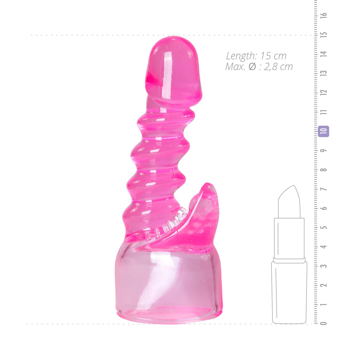 Easytoys Spiral Wand Attachment - Pink - Billede 4