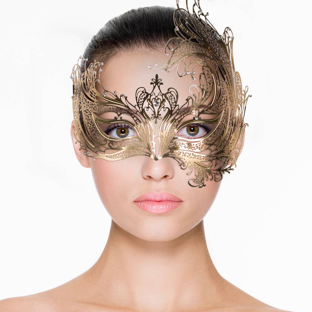 Easytoys Fetish - Metal Mask Gold - Billede 2