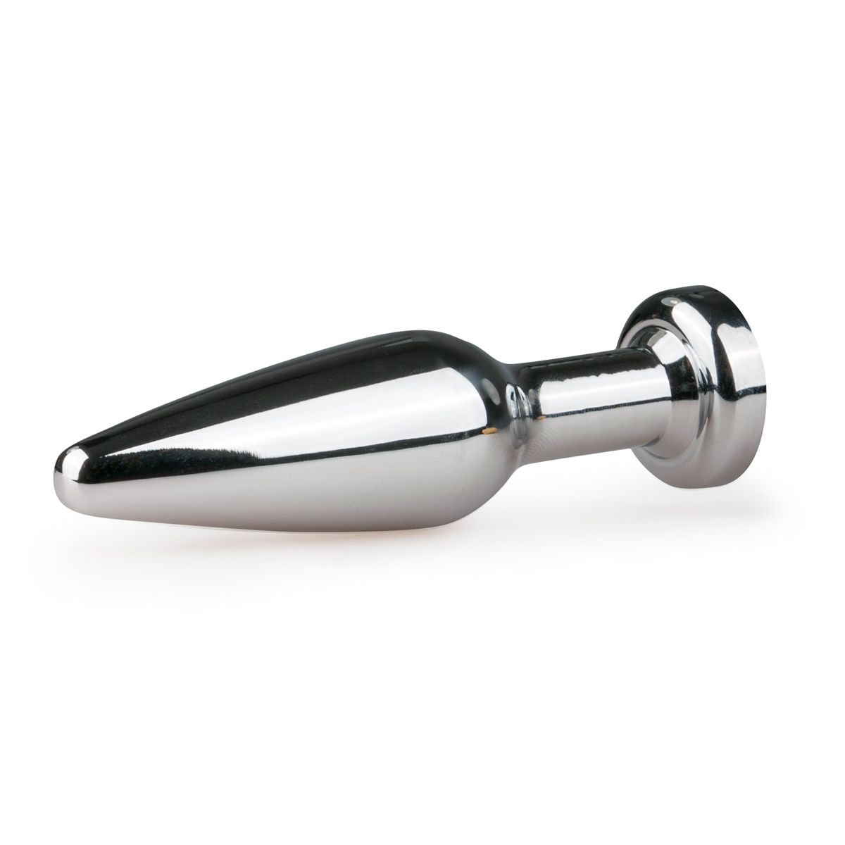 Metal Butt Plug Silver/Clear - L - Billede 3