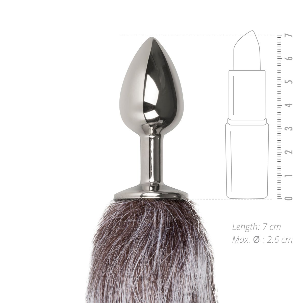 Easytoys Fetish - Fox Tail Plug - SIlver - Billede 3