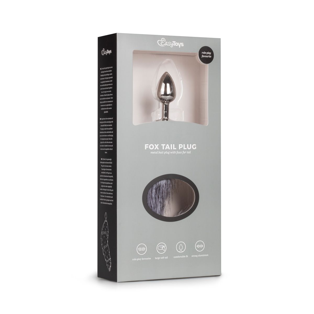 Easytoys Fetish - Fox Tail Plug - SIlver - Billede 5