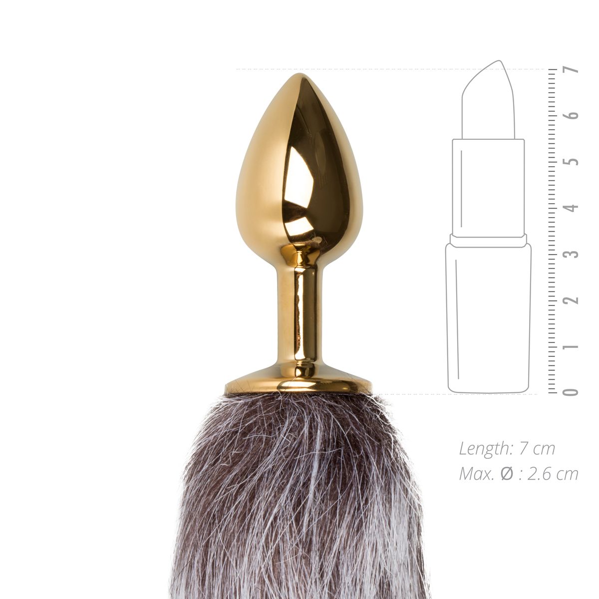 Easytoys Fetish - Fox Tail Plug No. 5 - Gold - Billede 3