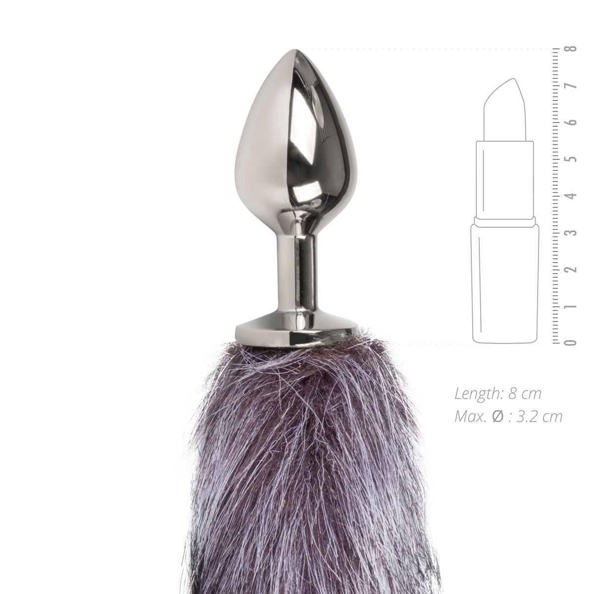 Easytoys Fetish - Fox Tail Plug No. 6 - Silver - Billede 3
