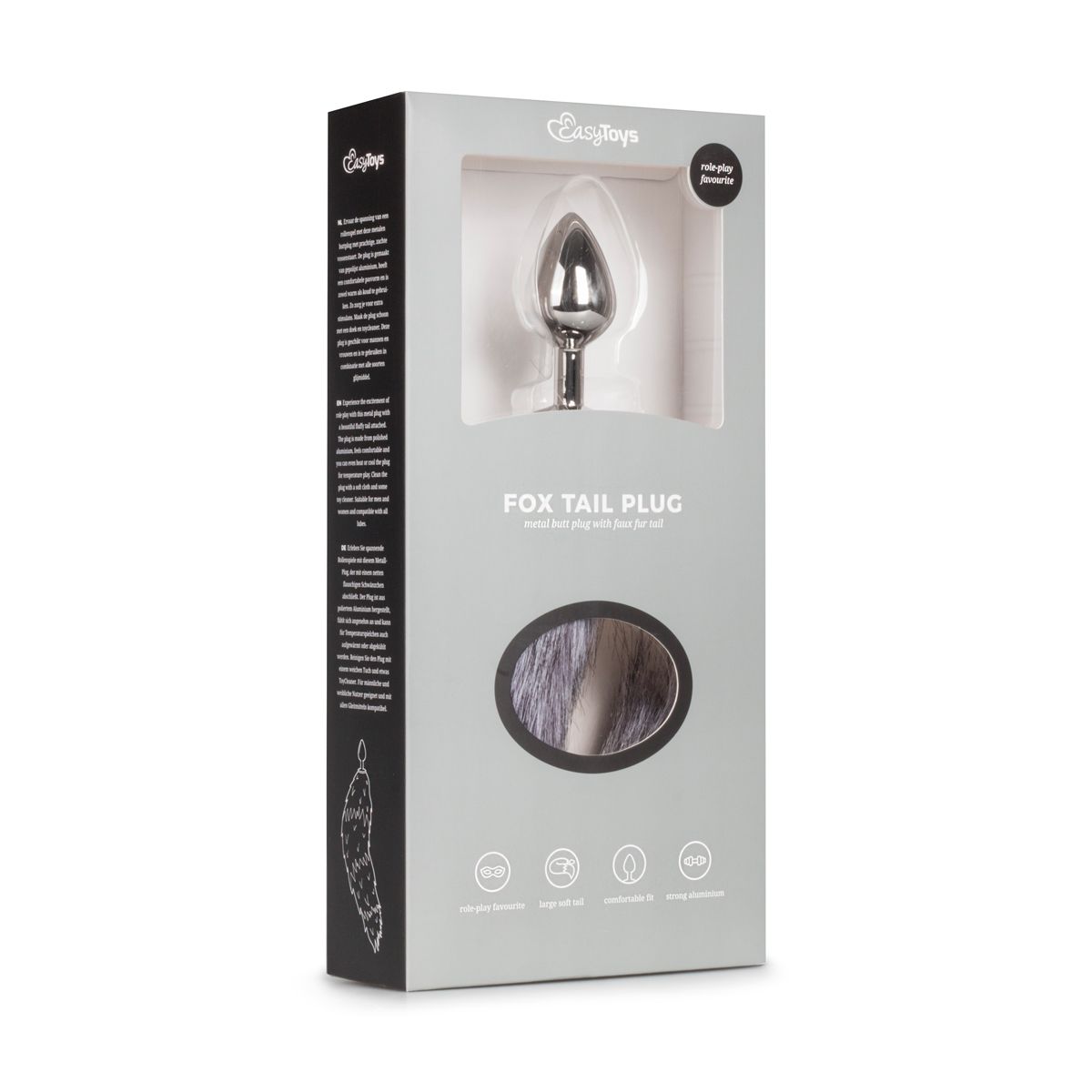 Easytoys Fetish - Fox Tail Plug No. 6 - Silver - Billede 5