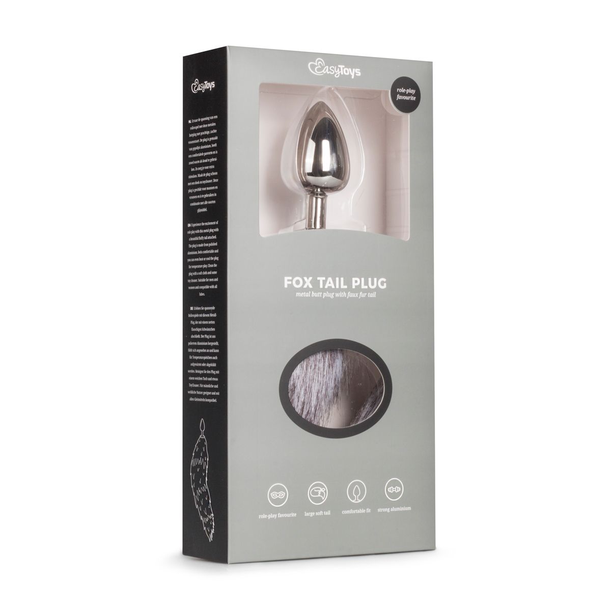 Easytoys Fetish - Fox Tail Plug No. 4 - Silver - Billede 5