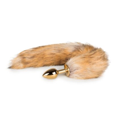 Easytoys Fetish - Butt Plug Gold – Beige Fox Tail