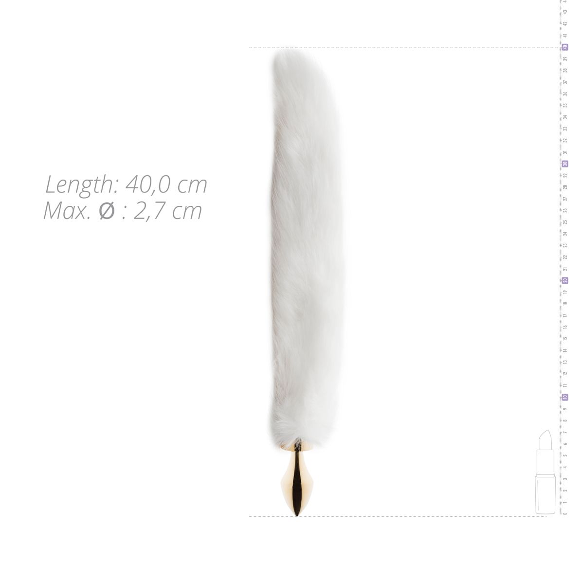 Easytoys Fetish - Butt Plug – White Fox Tail - Billede 3