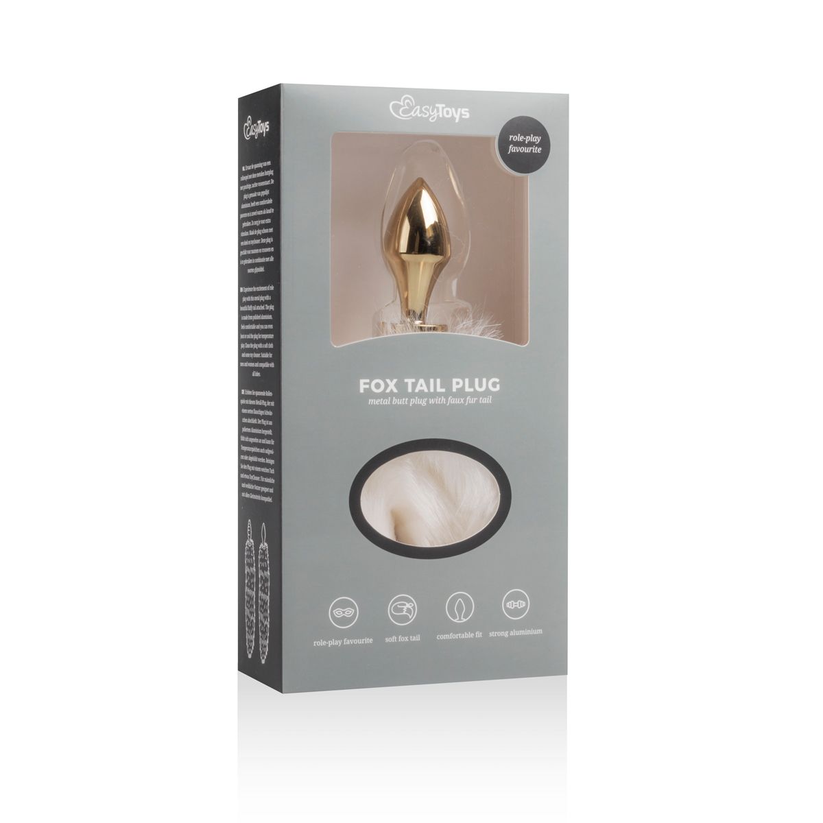 Easytoys Fetish - Butt Plug – White Fox Tail - Billede 4