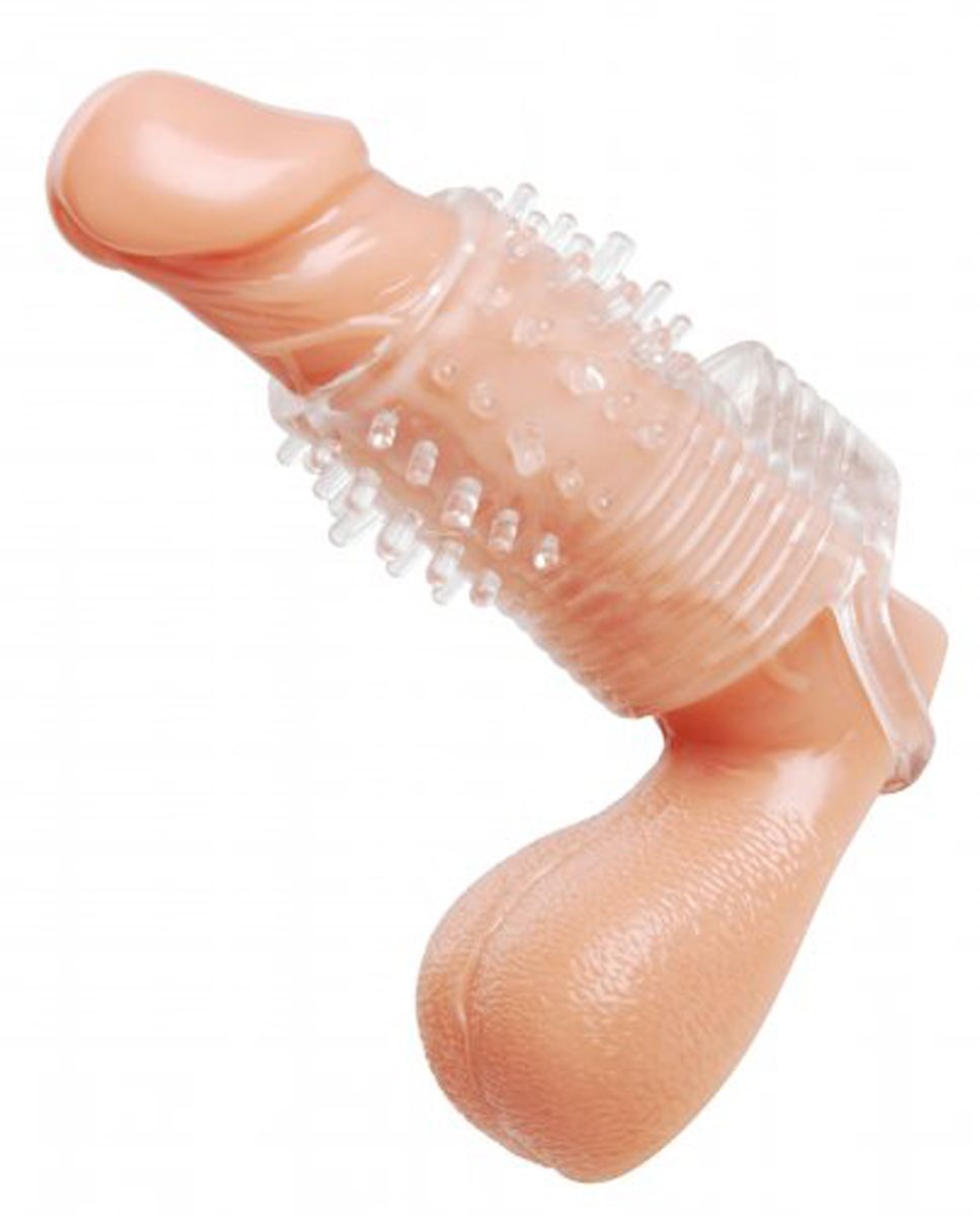 Size Matters - Clear Sensations Vibrating Penis Sleeve - Transparent