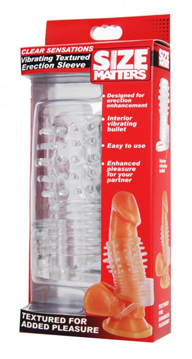Size Matters - Clear Sensations Vibrating Penis Sleeve - Transparent - Billede 3