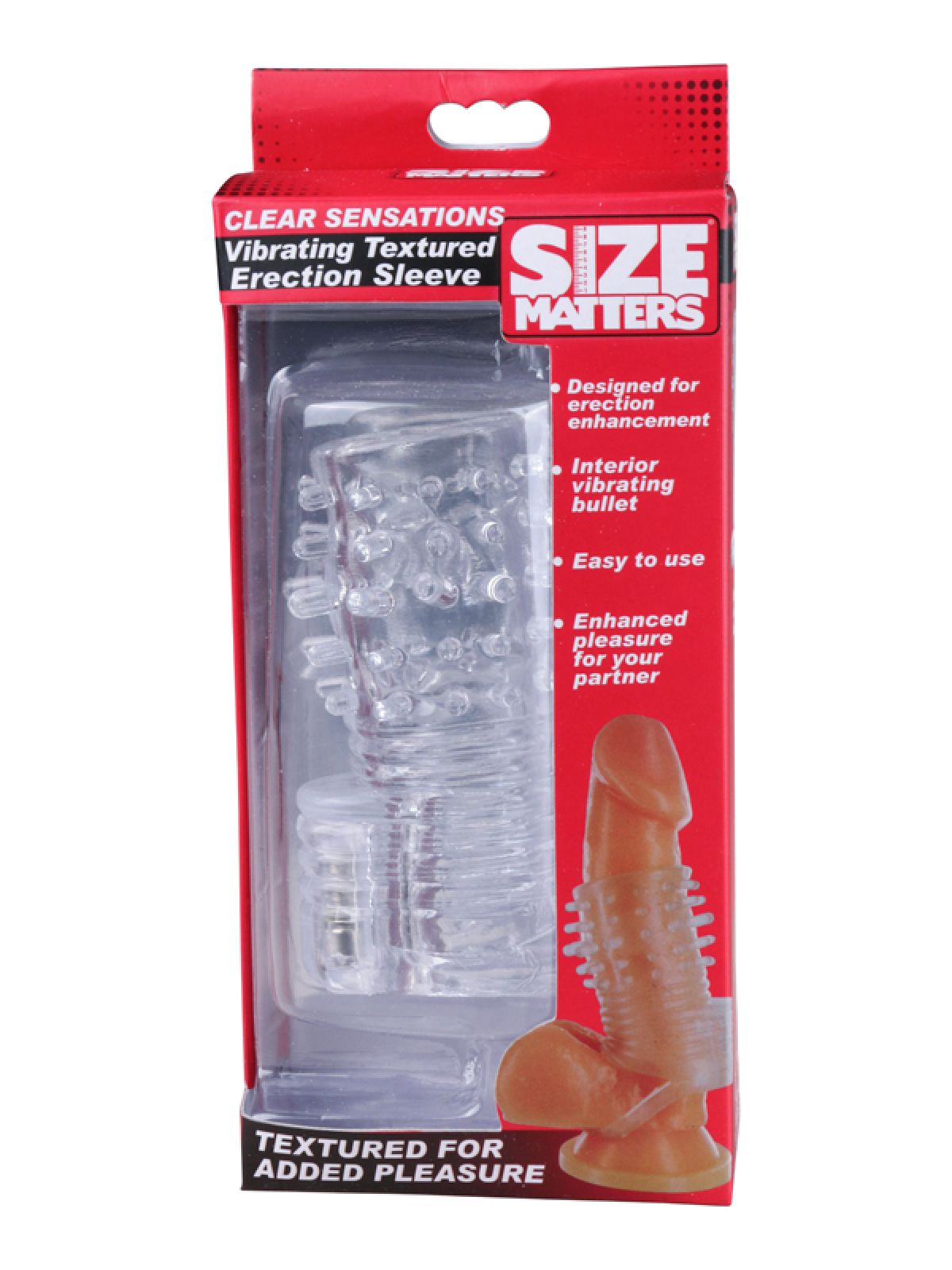 Size Matters - Clear Sensations Vibrating Penis Sleeve - Transparent - Billede 6
