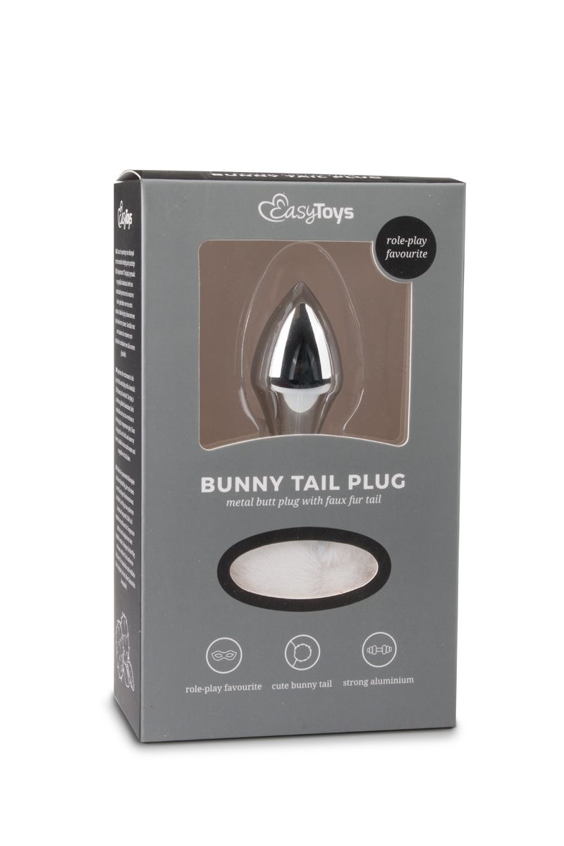 Easytoys Fetish - Bunny Tail Plug No. 1 - Silver/White - Billede 2