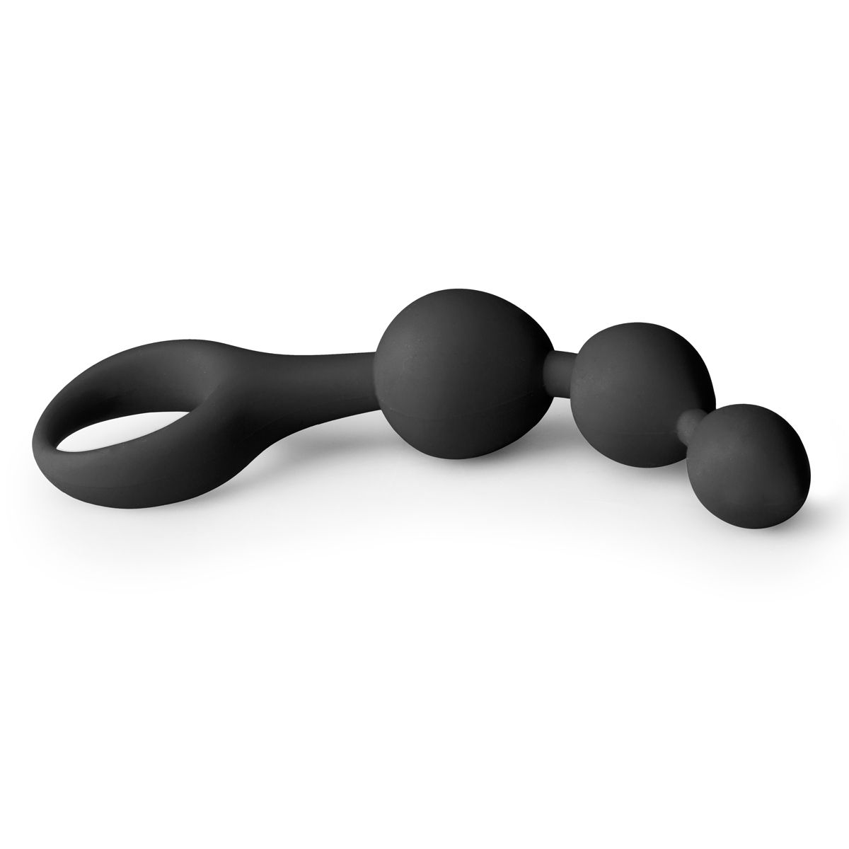 Black Silicone Anal Bead Dildo - Billede 3