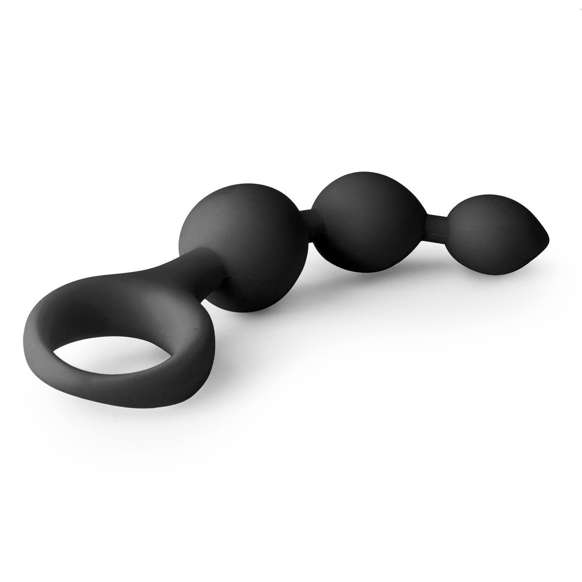 Black Silicone Anal Bead Dildo - Billede 4