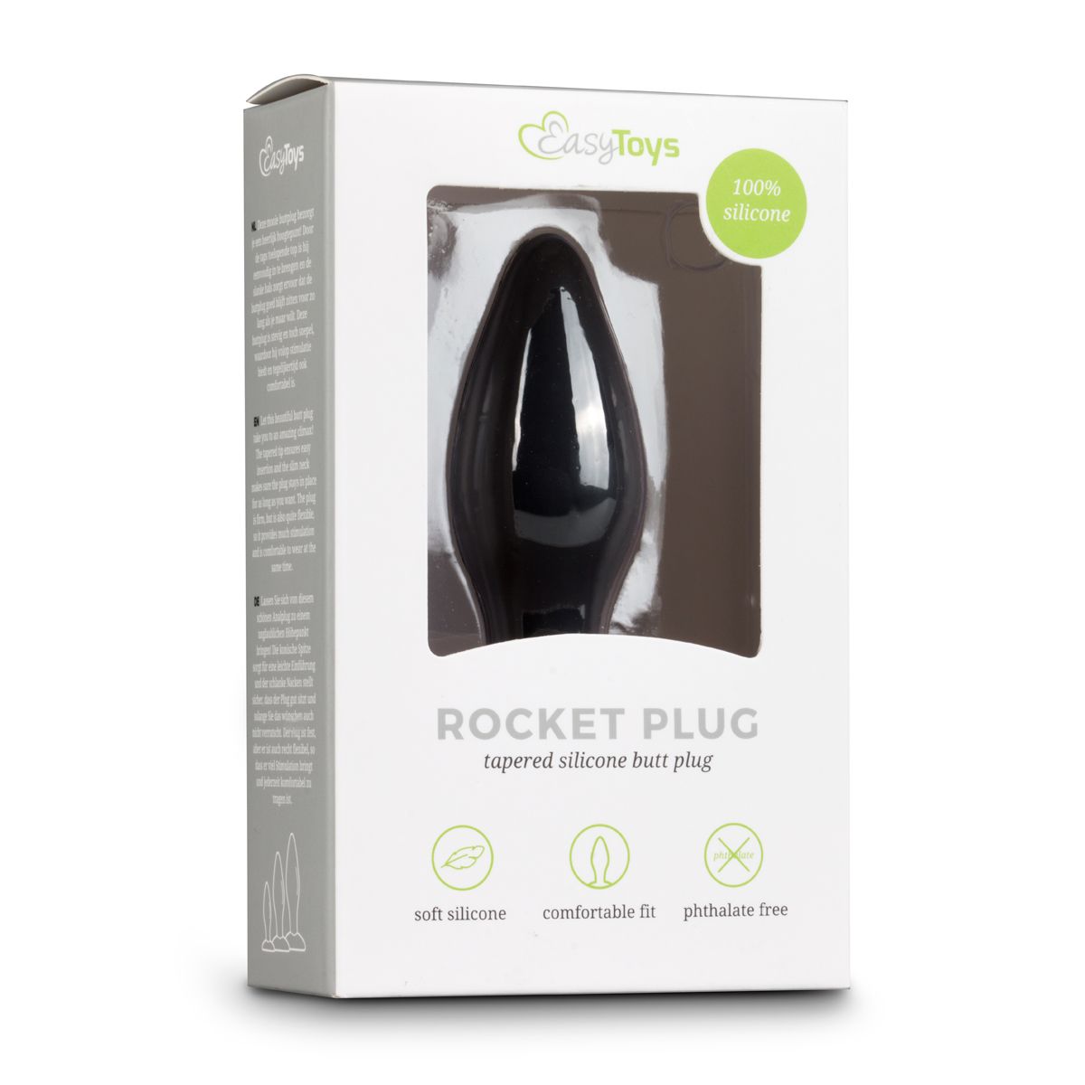 Small Black Silicone Buttplug - Billede 2