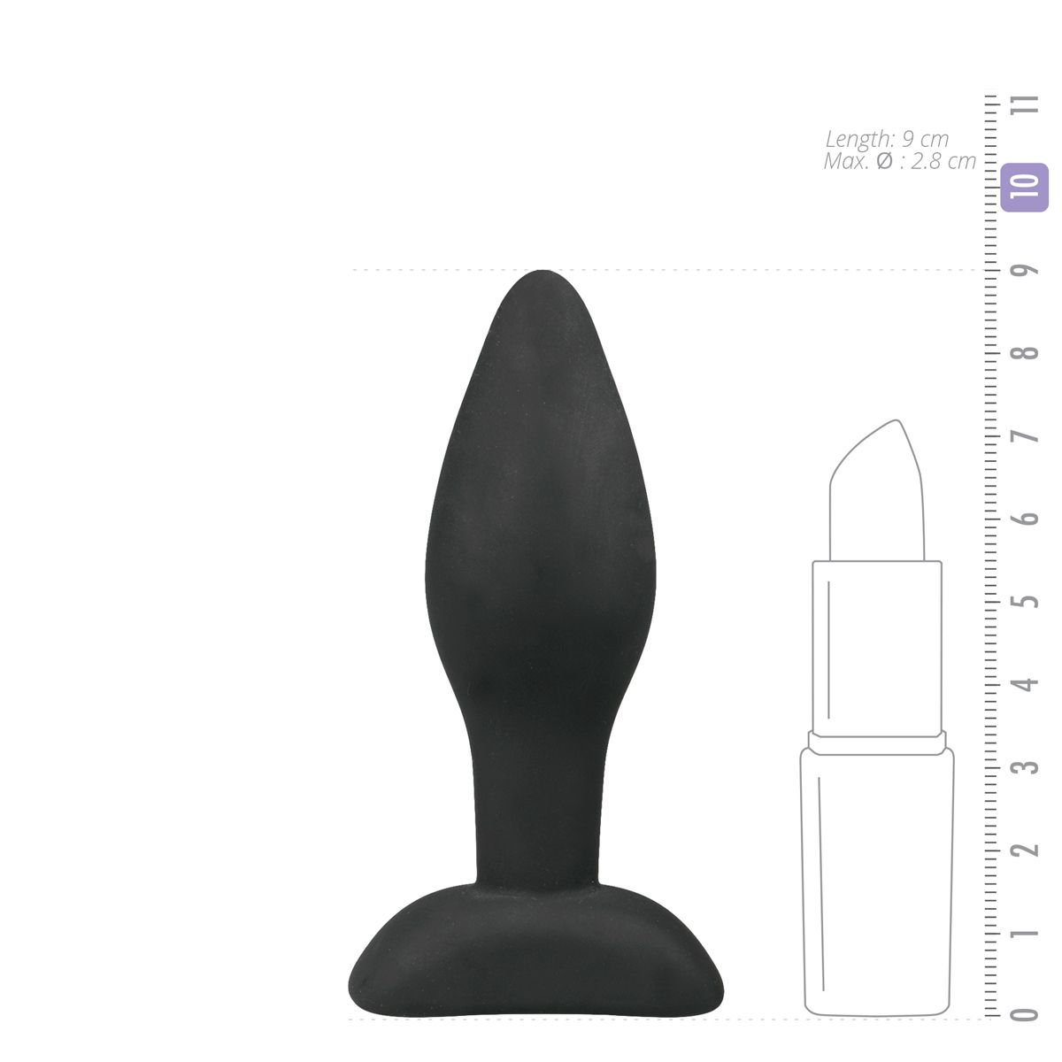 Small Black Silicone Buttplug - Billede 5