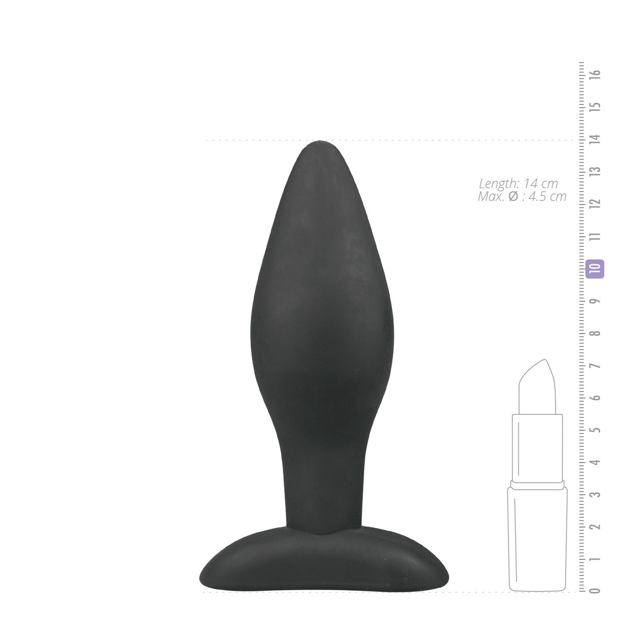 Large Black Silicone Buttplug - Billede 5
