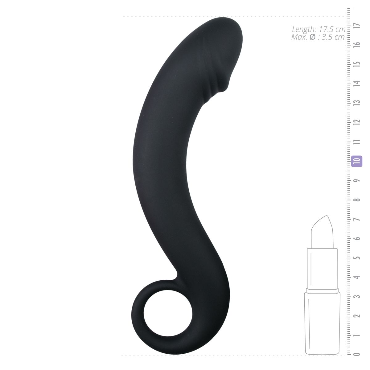 Silicone Black Prostate Dildo - Billede 4