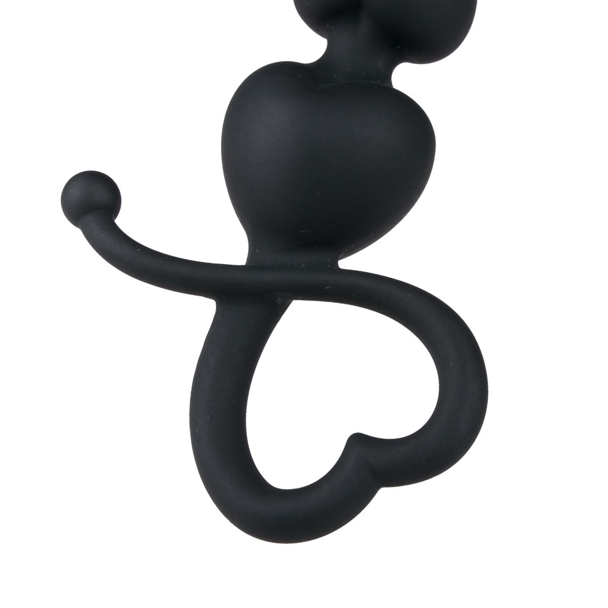 Black Anal Beads Heart Handle - Billede 5