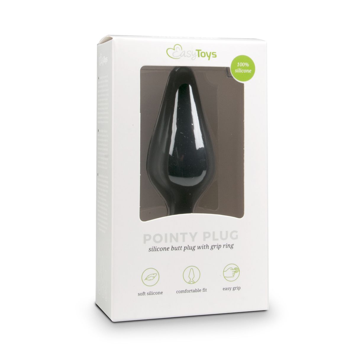 Black Buttplugs With Pull Ring - Small - Billede 2