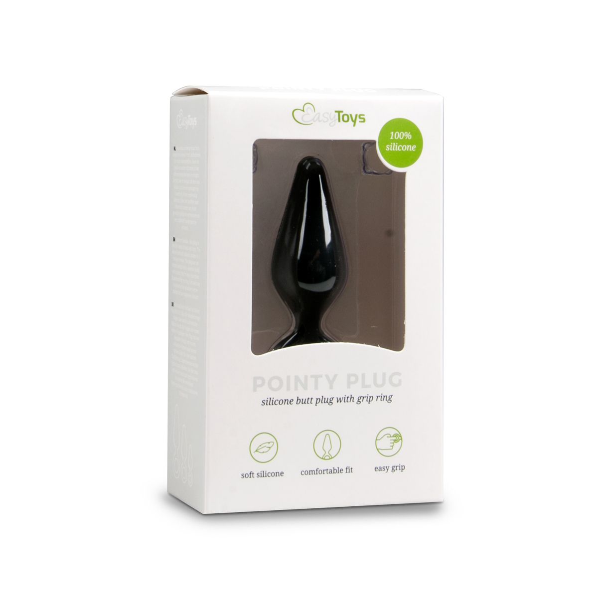 Black Buttplugs With Pull Ring - Medium - Billede 2