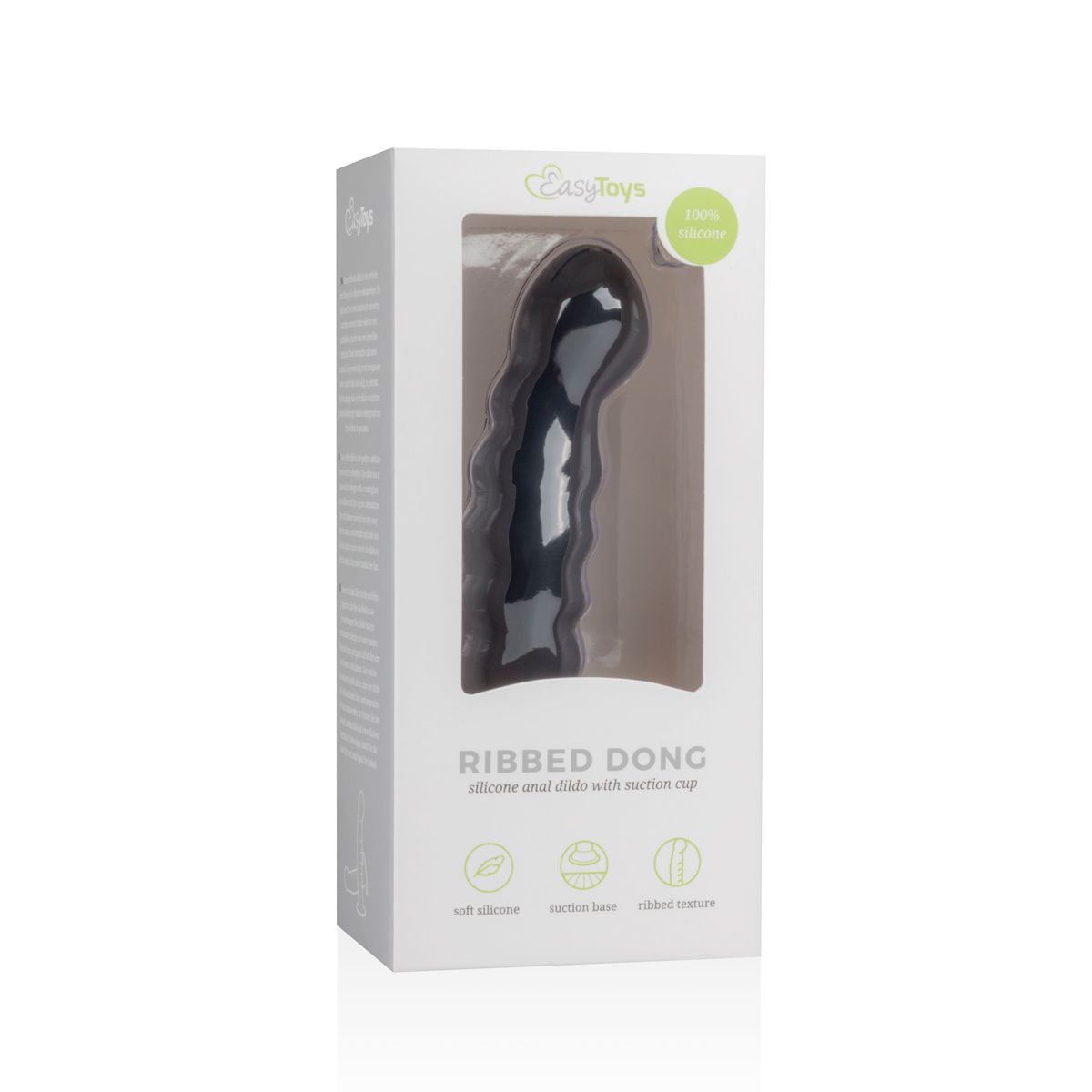 Silicone Suction Cup Dildo - Black - Billede 5