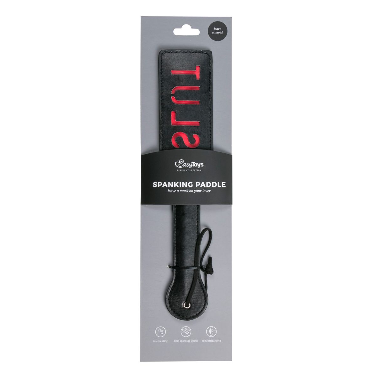 Easytoys Fetish - Black Leather Paddle - Slut - Billede 2