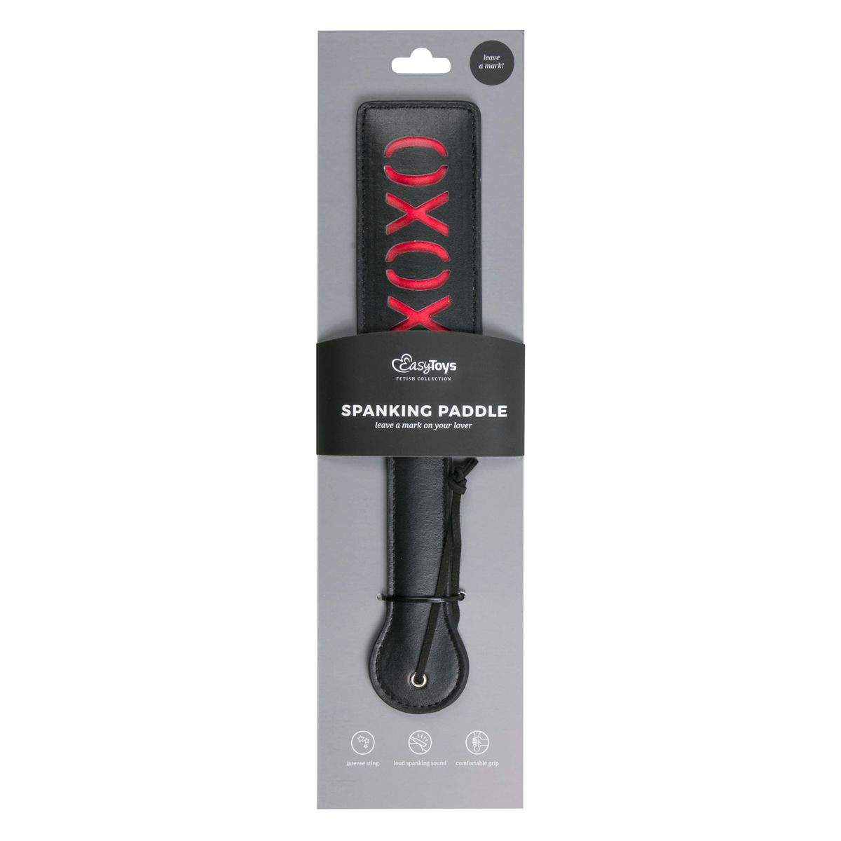 Easytoys Fetish - Black Leather Paddle - XOXO - Billede 2