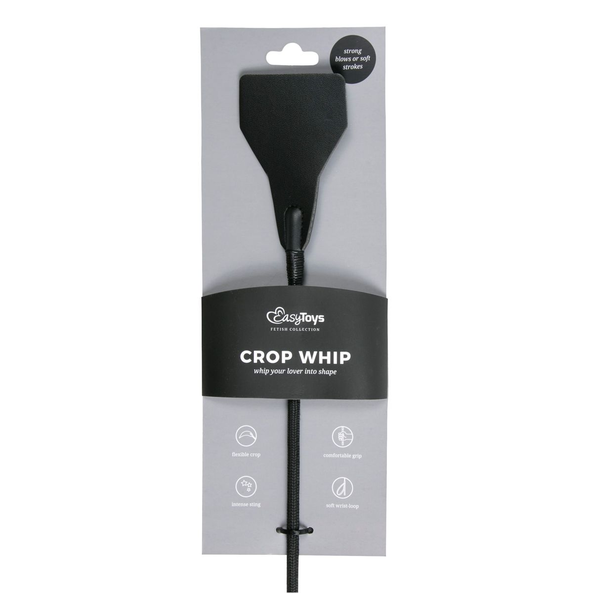 EasyToys - Fetish Long Leather Whip - Black - Billede 2