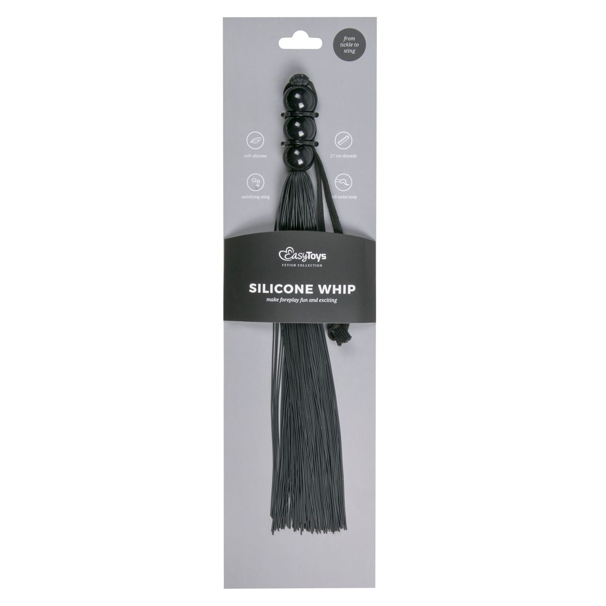 Easytoys Fetish - Silicone Whip - Black - Billede 2