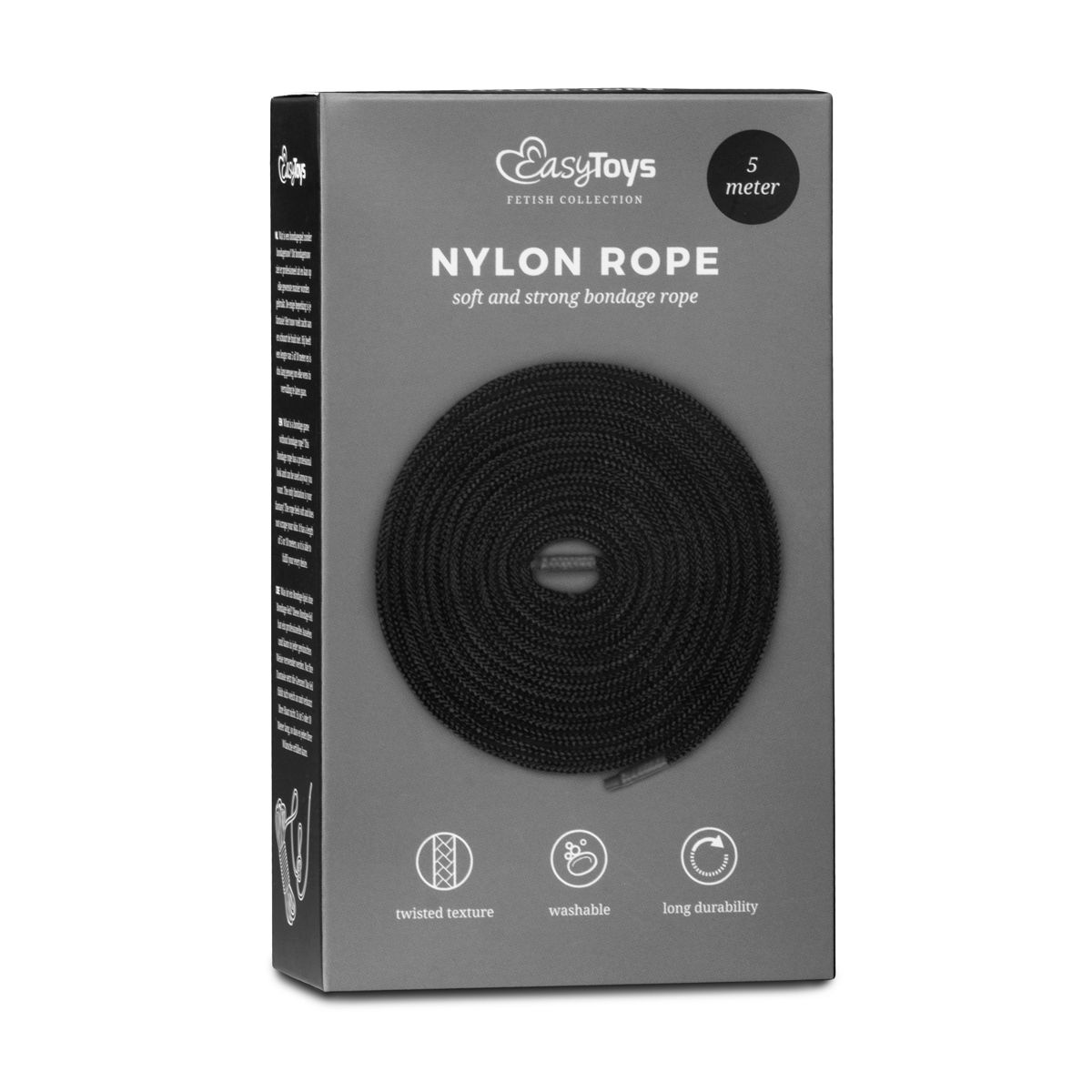 Easytoys Fetish - Black Bondage Rope - 5m - Billede 2