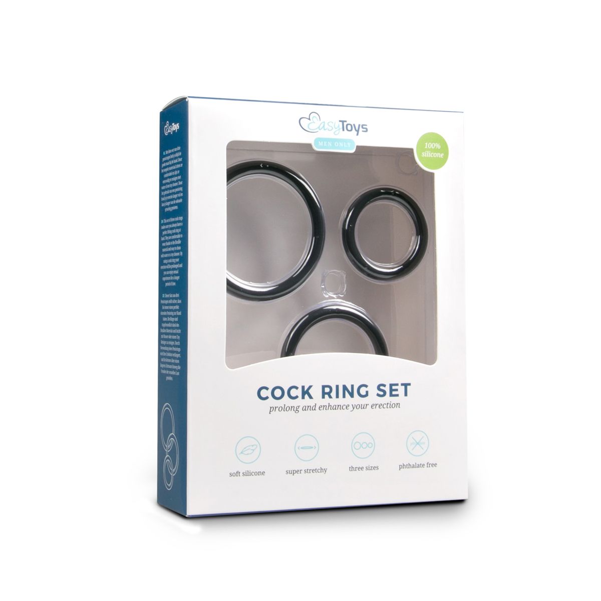 Three Size Cockring Set - Black - Billede 2