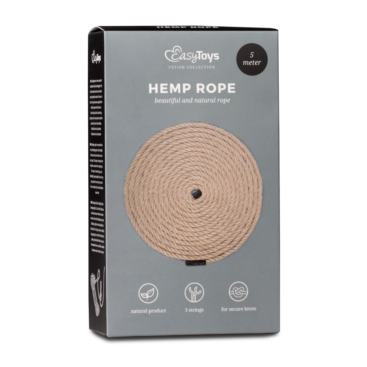 Easytoys Fetish - Hemp Bondage Rope - 5M - Billede 2