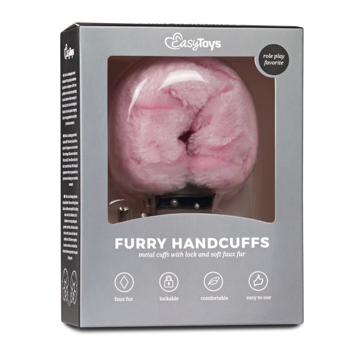 Easytoys Fetish - Furry Handcuffs - Pink - Billede 2