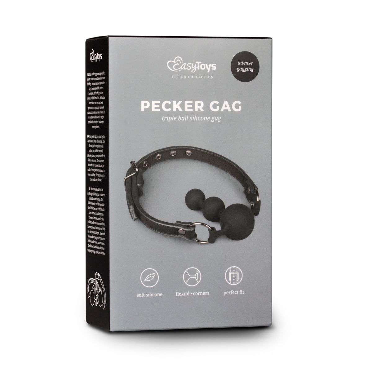 Easytoys Fetish - Ball Gag With Silicone Beads - Black - Billede 2