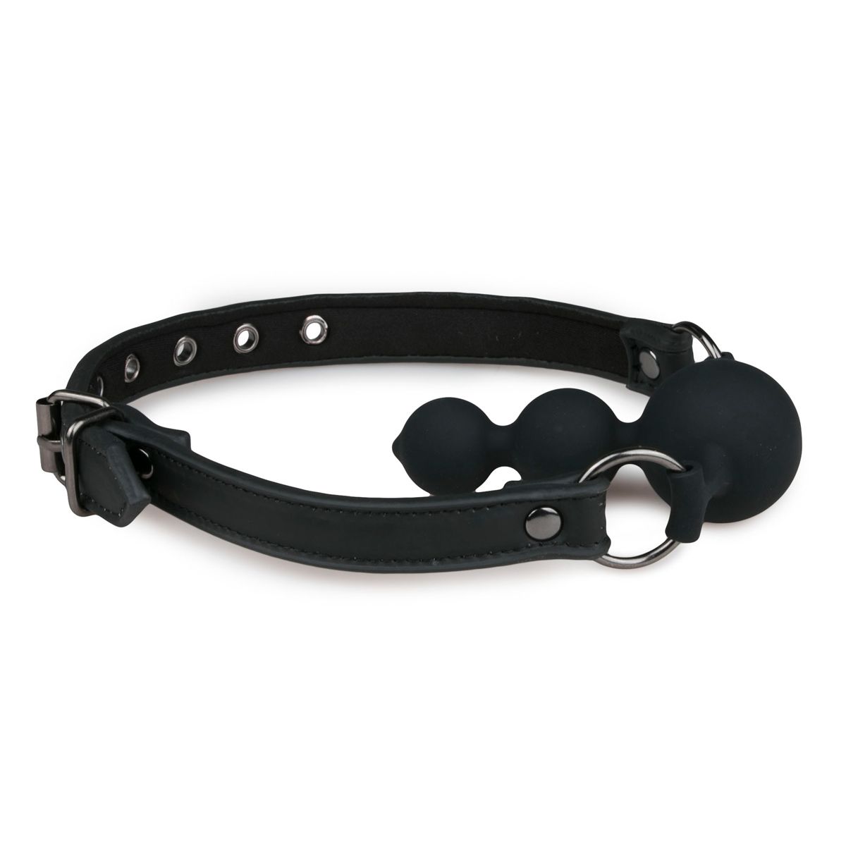 Easytoys Fetish - Ball Gag With Silicone Beads - Black - Billede 3