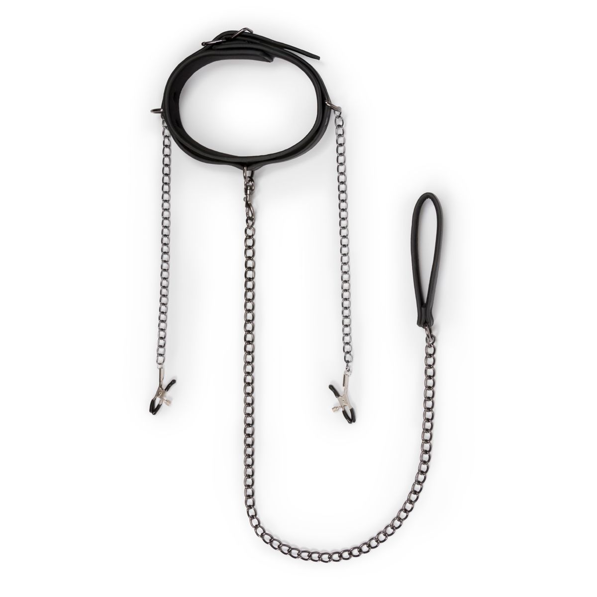 Easytoys Fetish - Leather Collar With Nipple Chains - Billede 4