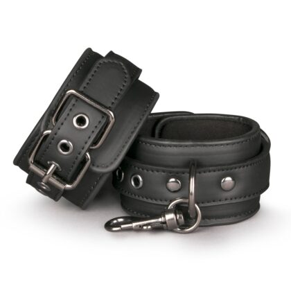 Easytoys Fetish - Faux Leather Handcuffs - Black