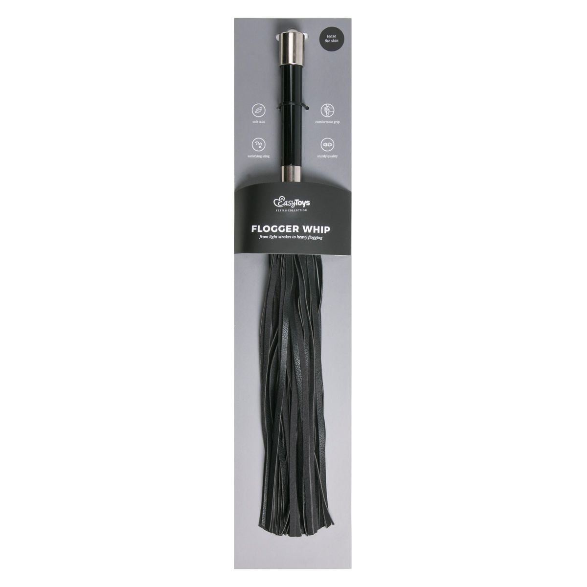 Easytoys Fetish - Long Flogger With Metal Grip - Billede 2