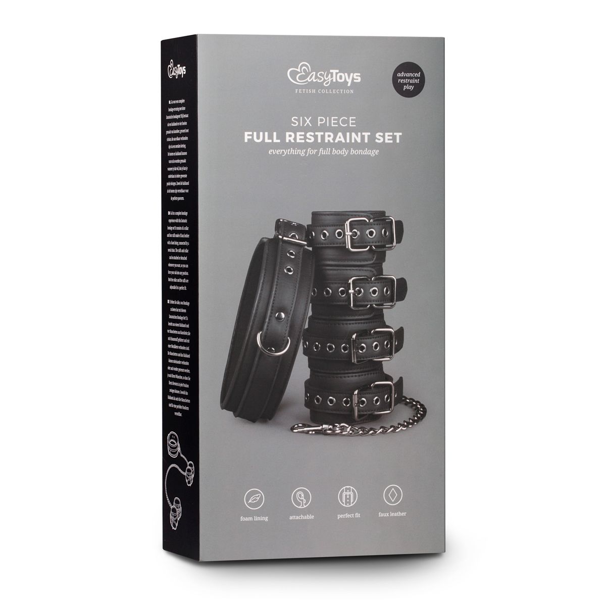 Easytoys Fetish - Bondage Set - Collar Hand and Ankle Cuffs - Billede 3