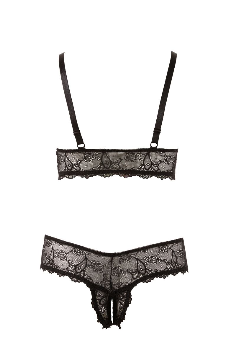 Cottelli Collection - Bra and crotchless G-string - Billede 5