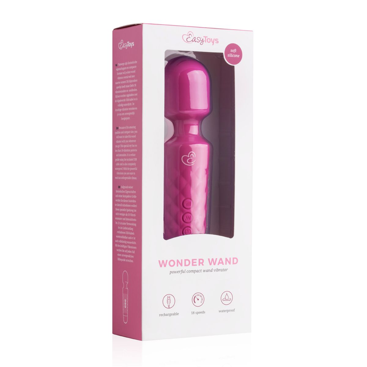 EasyToys Mini Wand Vibrator - Pink - Billede 6