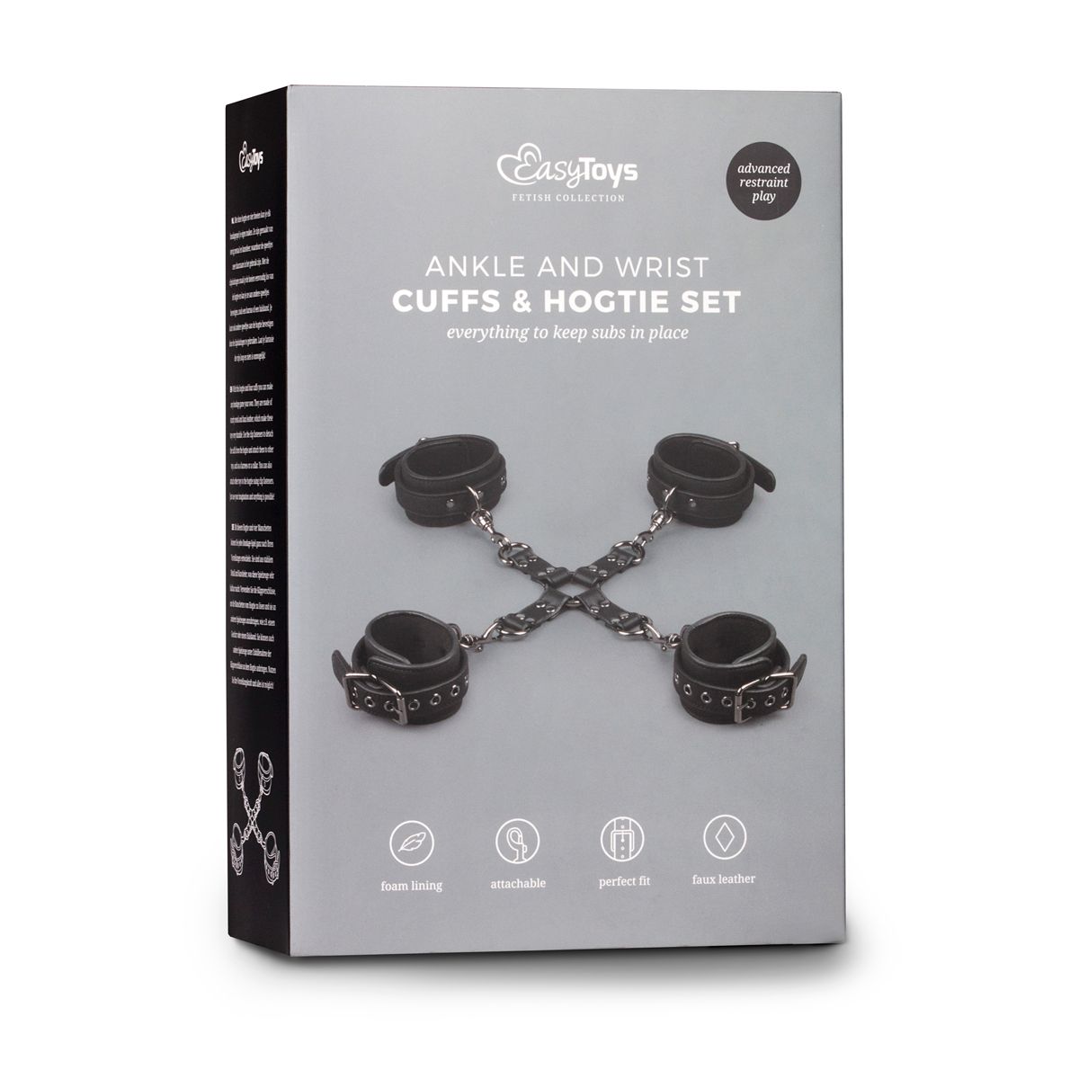 Easytoys Fetish - Hogtie With Hand and Anklecuffs - Black - Billede 7