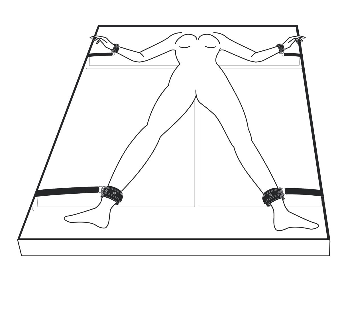 Easytoys Fetish - Under Mattress Restraint Set - Billede 2