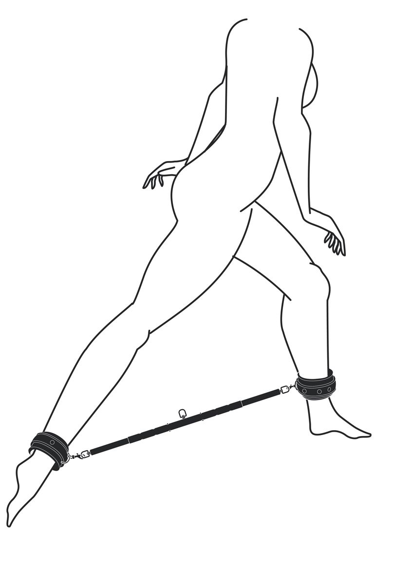 Easytoys Fetish - Expander Spreader Bar and Cuffs Set - Billede 3